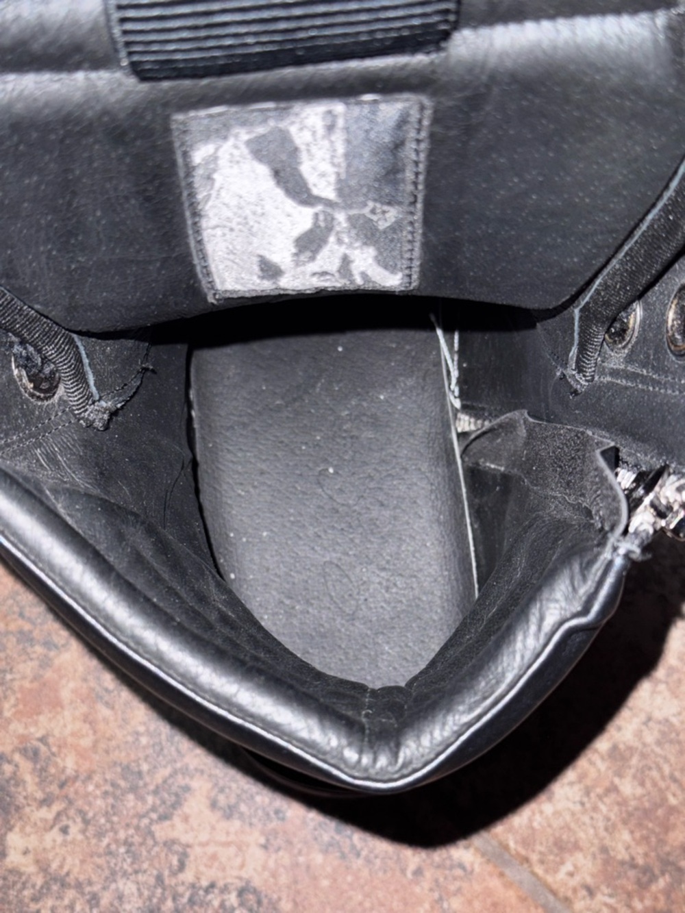 Rick Owens Black High-Top Padded Tongue Lace-Up Boots. RICK Owens size 12. - Picture 6 of 7